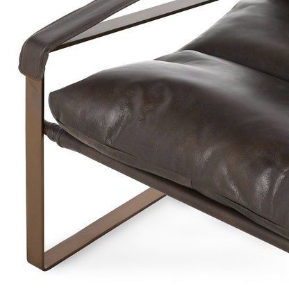 Morgan Leather Accent Chair - Truffle Brown