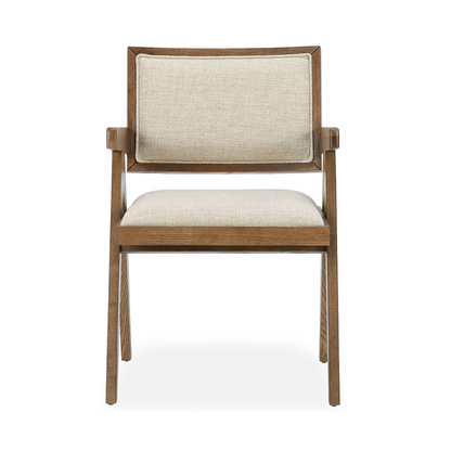 Dolton Upholstered Dining Armchair - Beige/Natural