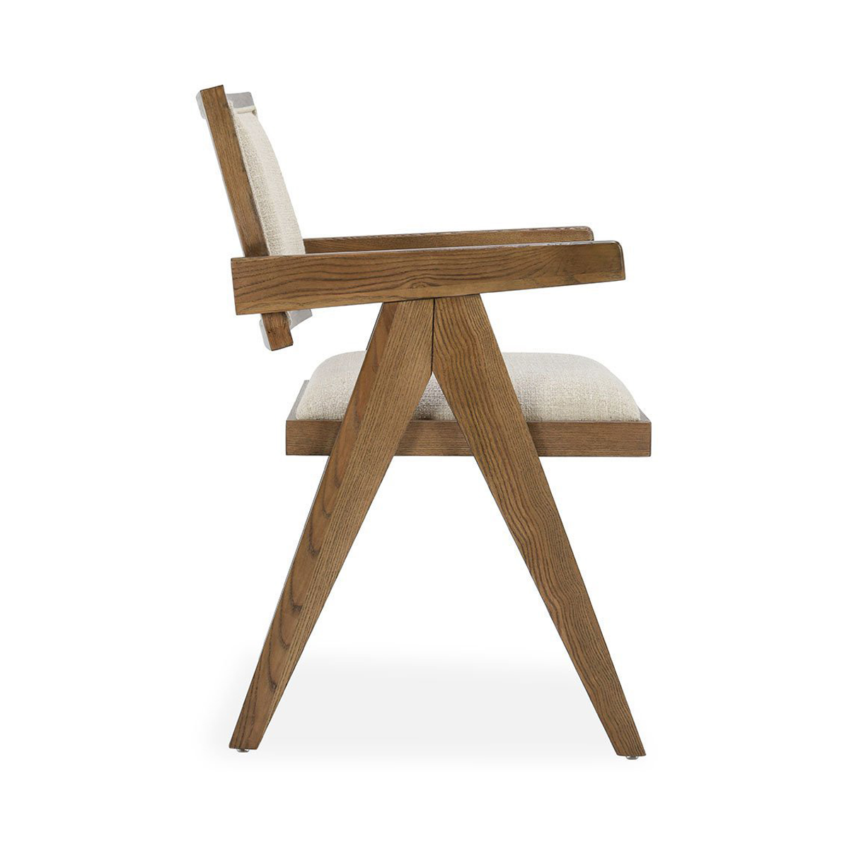 Dolton Upholstered Dining Armchair - Beige/Natural