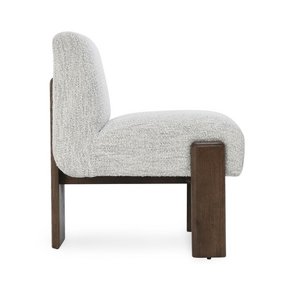 Chelsea Upholstered/Wood Dining Chair - Pixel Ivory