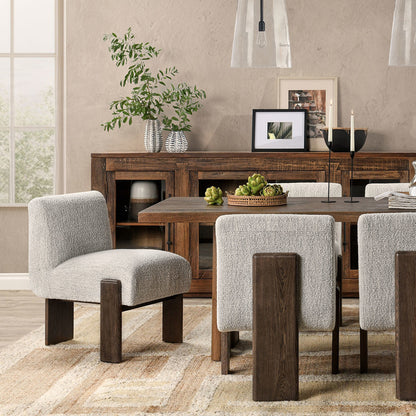 Chelsea Upholstered/Wood Dining Chair - Pixel Ivory