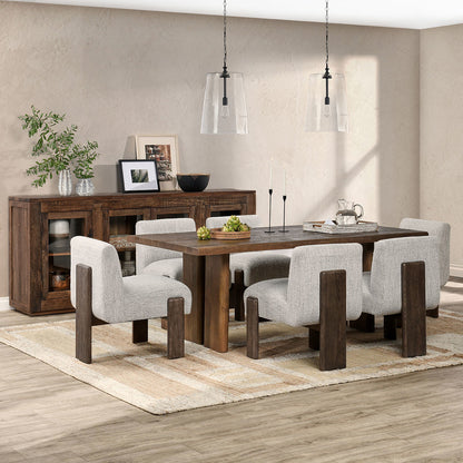 Chelsea Upholstered/Wood Dining Chair - Pixel Ivory