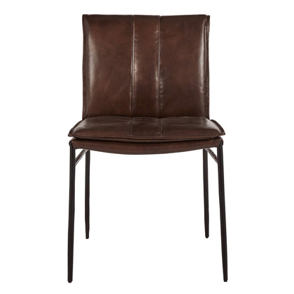 Mayer Leather Dining Chair Set of 2 - Brown