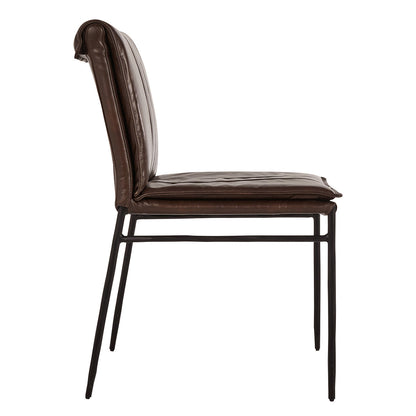 Mayer Leather Dining Chair Set of 2 - Brown
