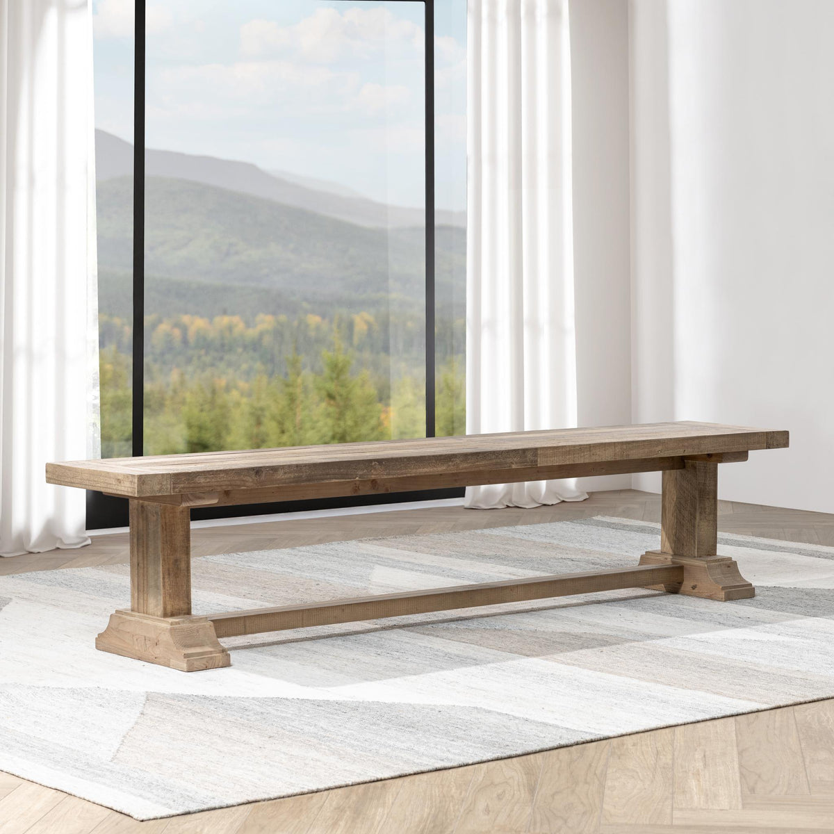 Dita 71" Dining Bench Natural Pine