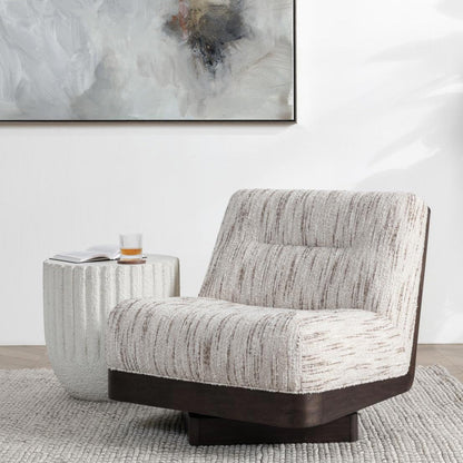 Crandall Upholstered Swivel Chair - Cocoa Cream
