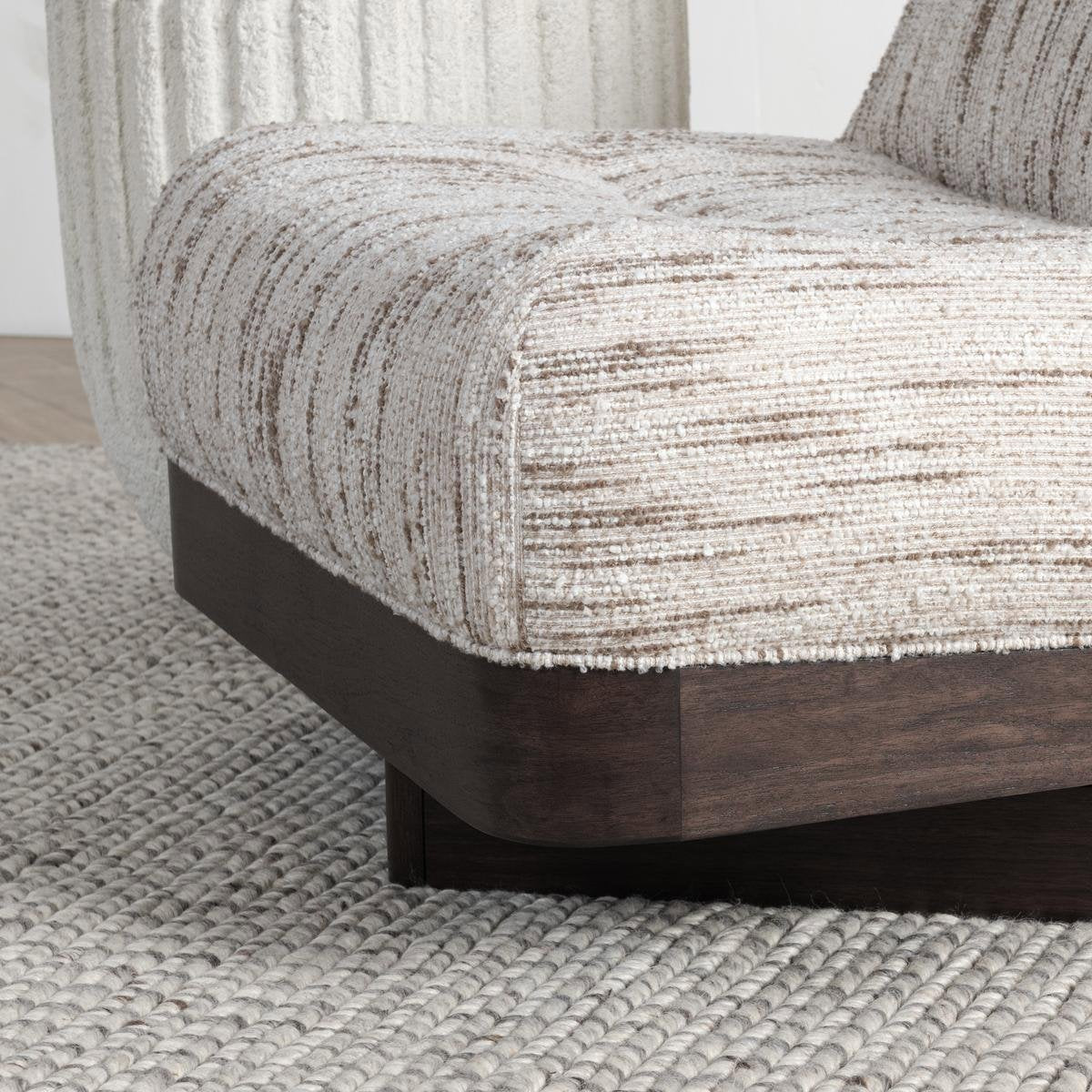 Crandall Upholstered Swivel Chair - Cocoa Cream