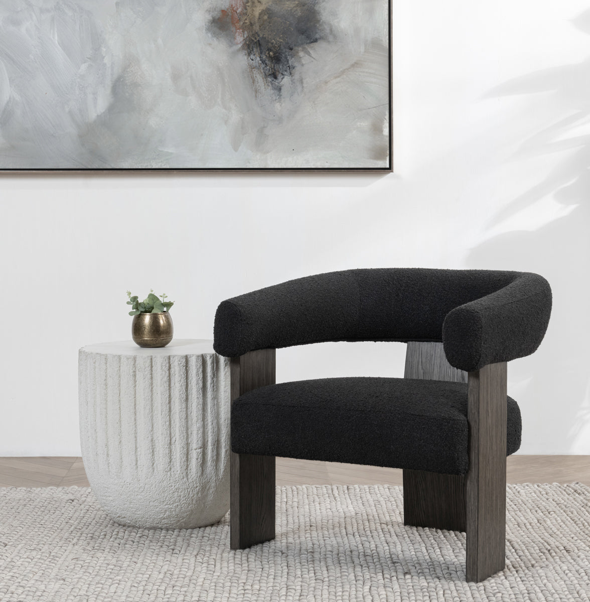 Julina Upholstered Accent Chair - Charcoal