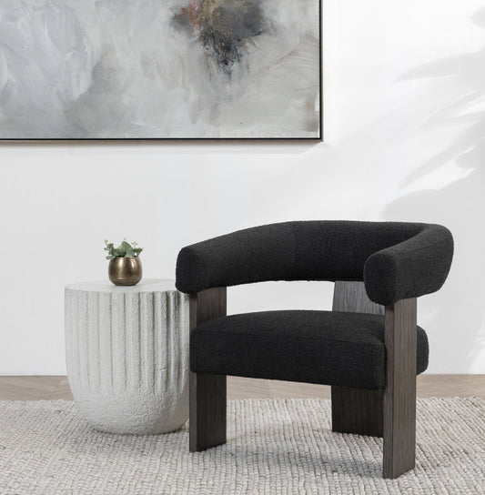 Julina Upholstered Accent Chair - Charcoal