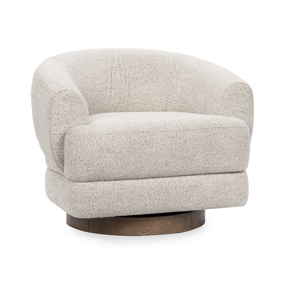 Chassia Upholstered Swivel Chair - Dusty Beige