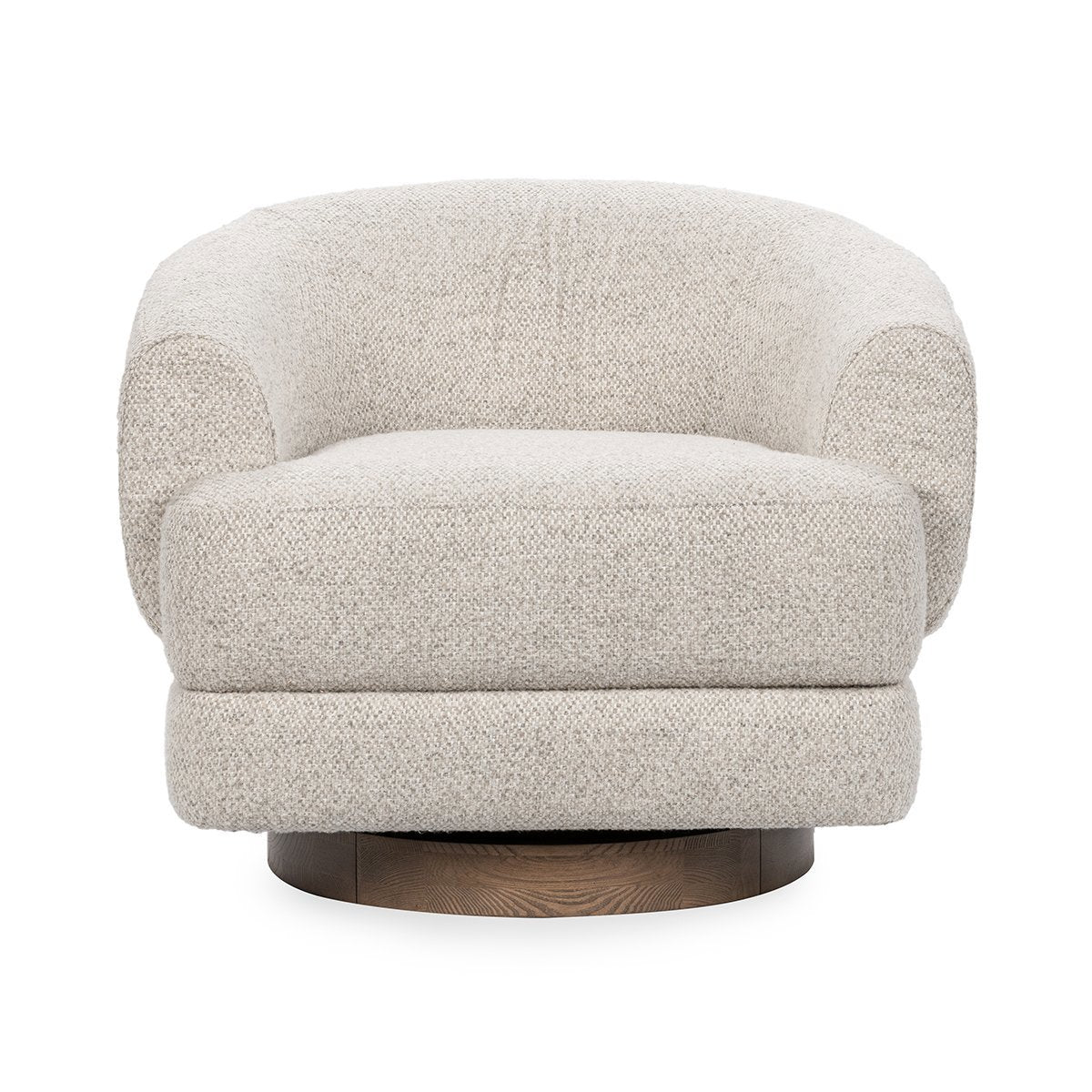 Chassia Upholstered Swivel Chair - Dusty Beige