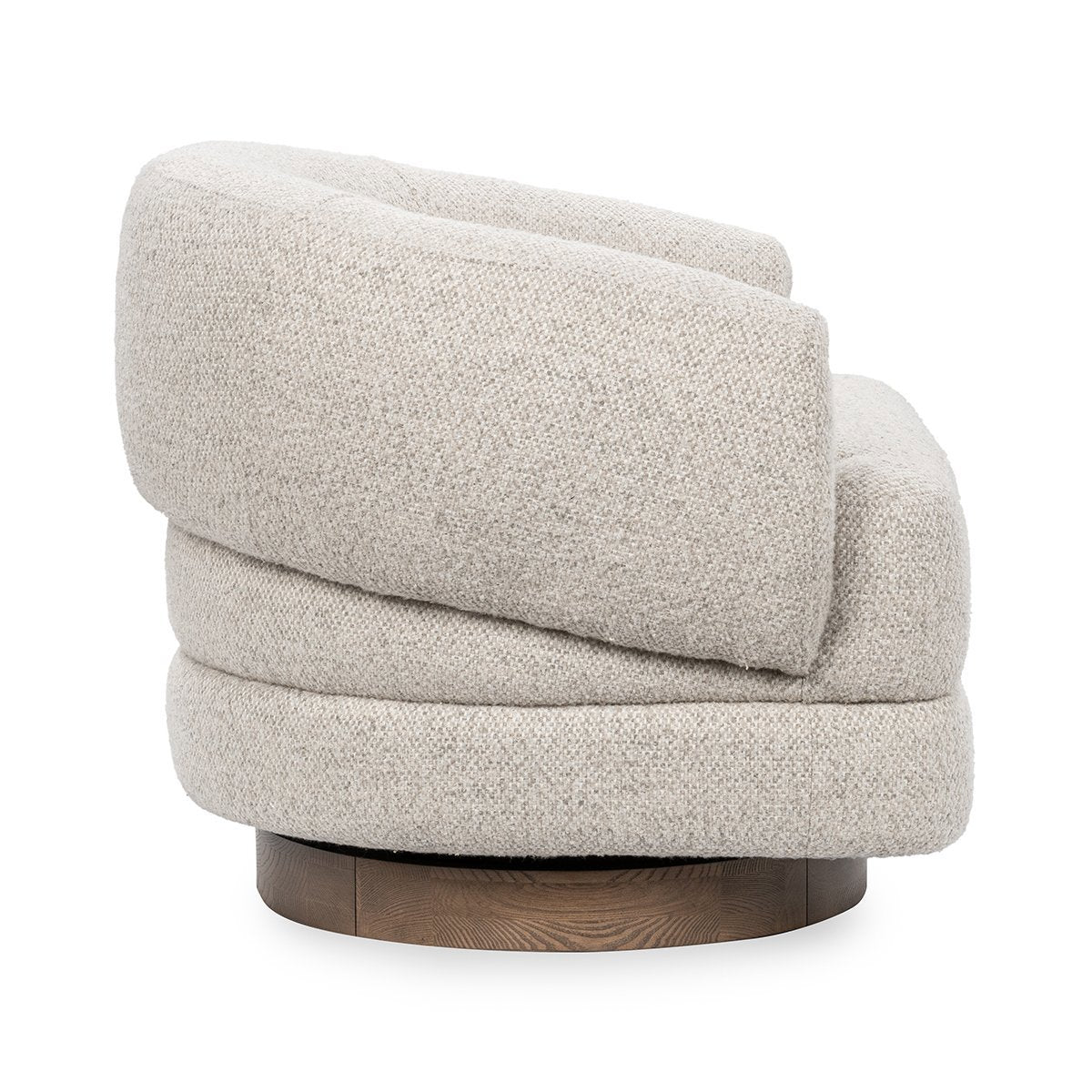 Chassia Upholstered Swivel Chair - Dusty Beige