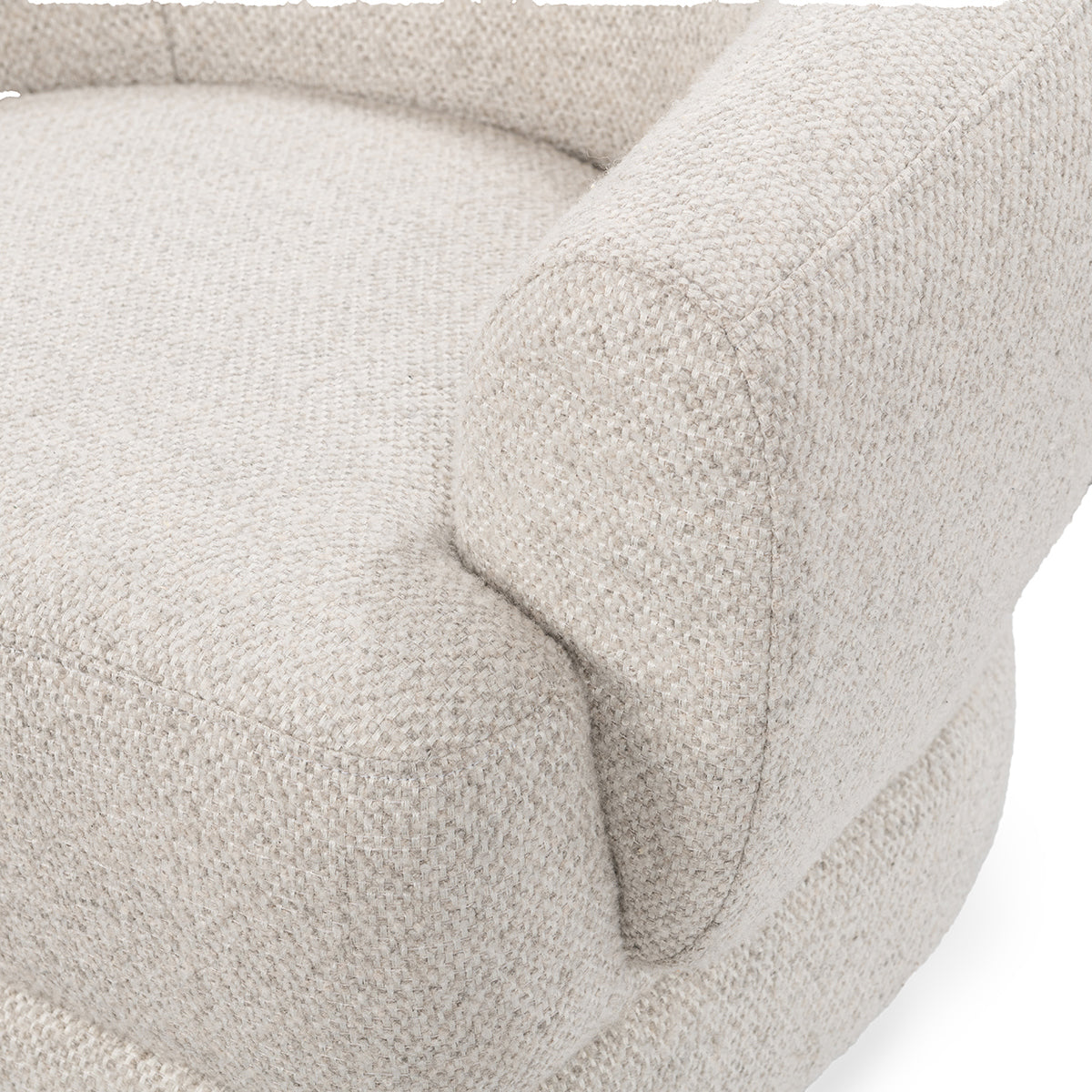Chassia Upholstered Swivel Chair - Dusty Beige