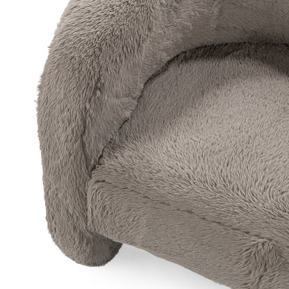 Teddy Plush Accent Chair - Granite