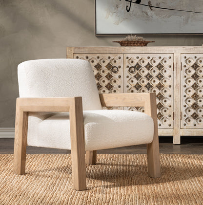 Aliza Upholstered Accent Chair - Ivory