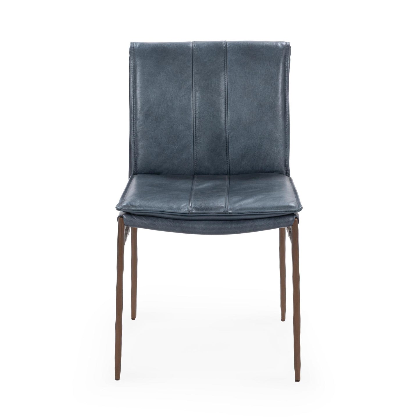 Mayer Leather Dining Chair Set of 2 - Ocean Blue