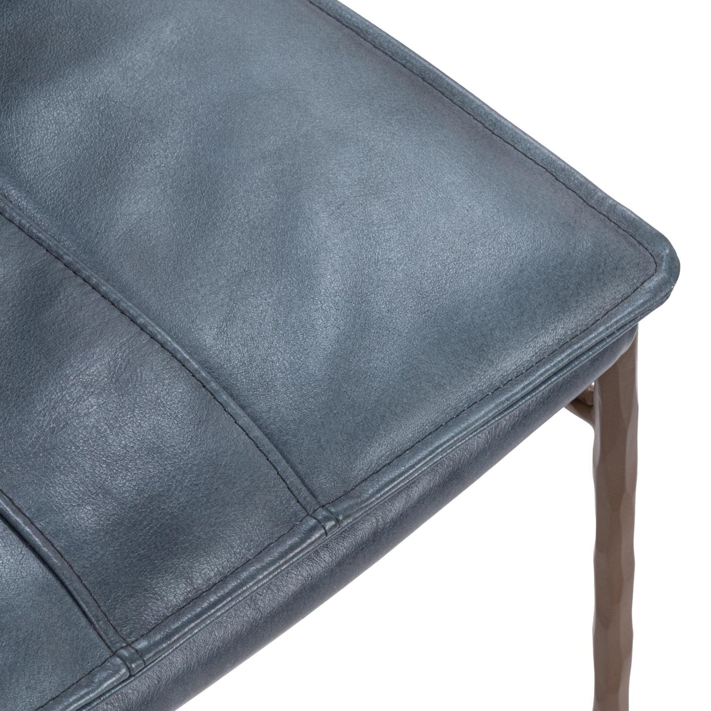 Mayer Leather Dining Chair Set of 2 - Ocean Blue