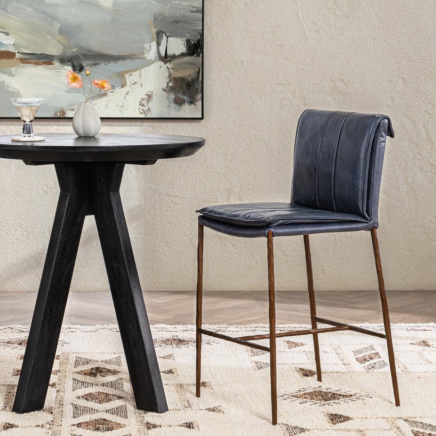 Mayer Counter Stool - Ocean Blue