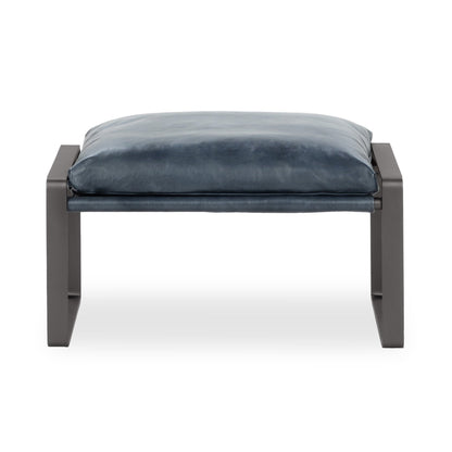 Morgan Ottoman - Ocean Blue