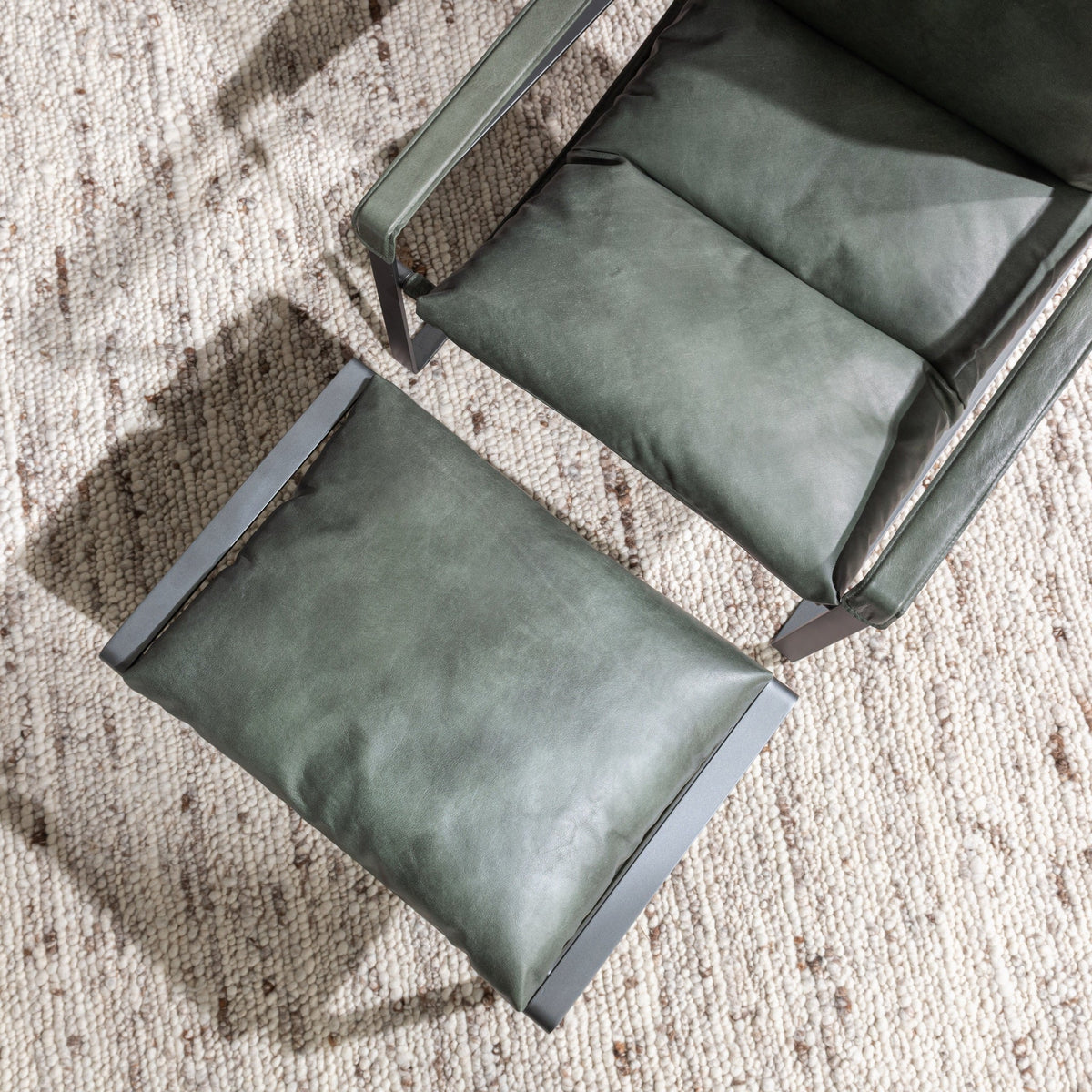 Morgan Ottoman - Forest Green