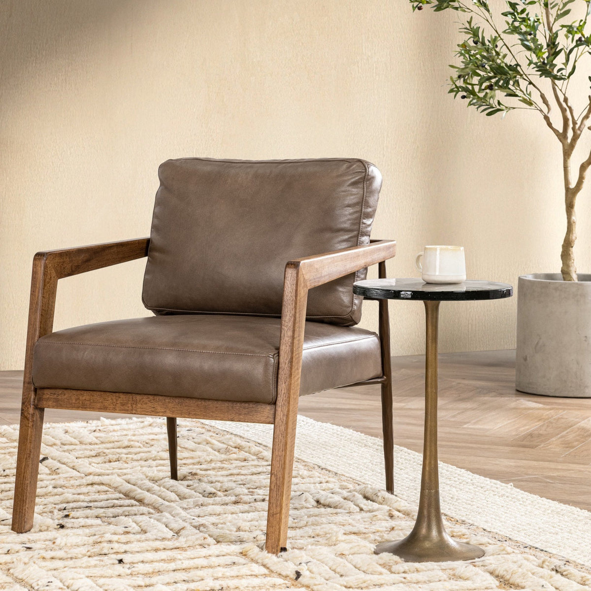 Julia Accent Chair - Truffle Brown