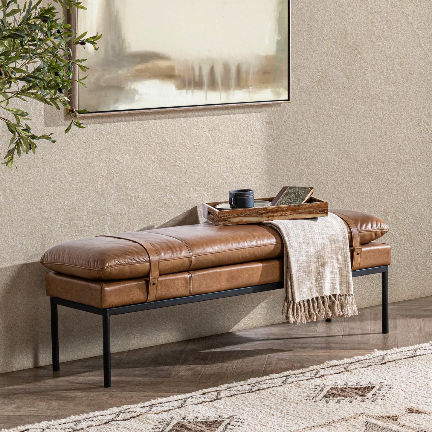 Celiah Bench - Tan