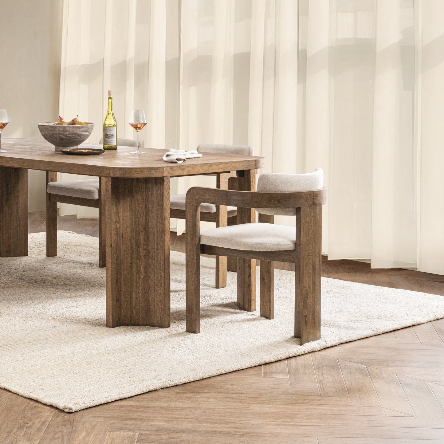 Labelle Dining Armchair - Tan Oak