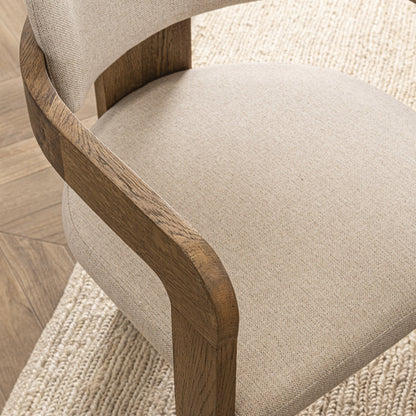 Labelle Dining Armchair - Tan Oak