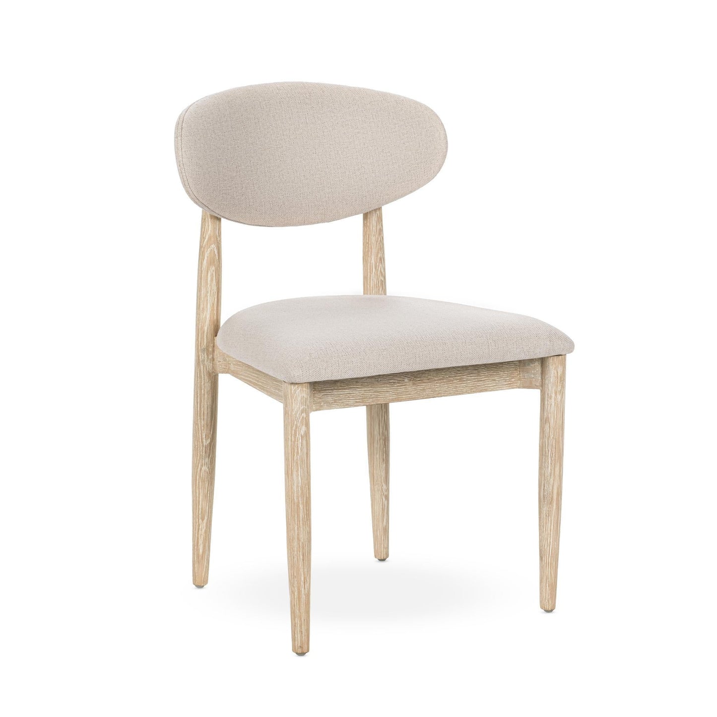 Tiber Upholstered Dining Chair Set of 2 - Cream Washed