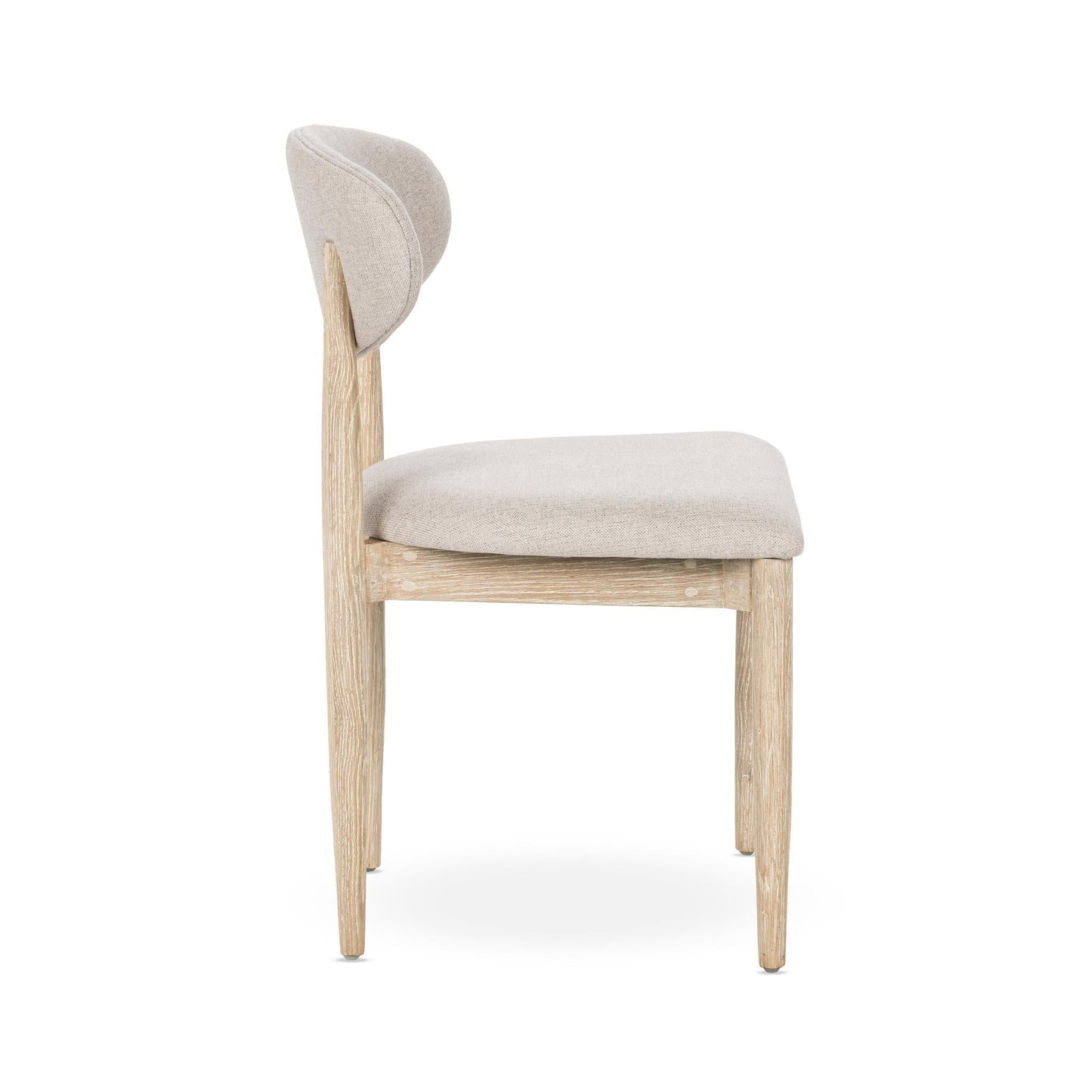 Tiber Upholstered Dining Chair Set of 2 - Cream Washed