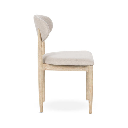 Tiber Upholstered Dining Chair Set of 2 - Cream Washed