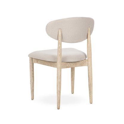 Tiber Upholstered Dining Chair Set of 2 - Cream Washed