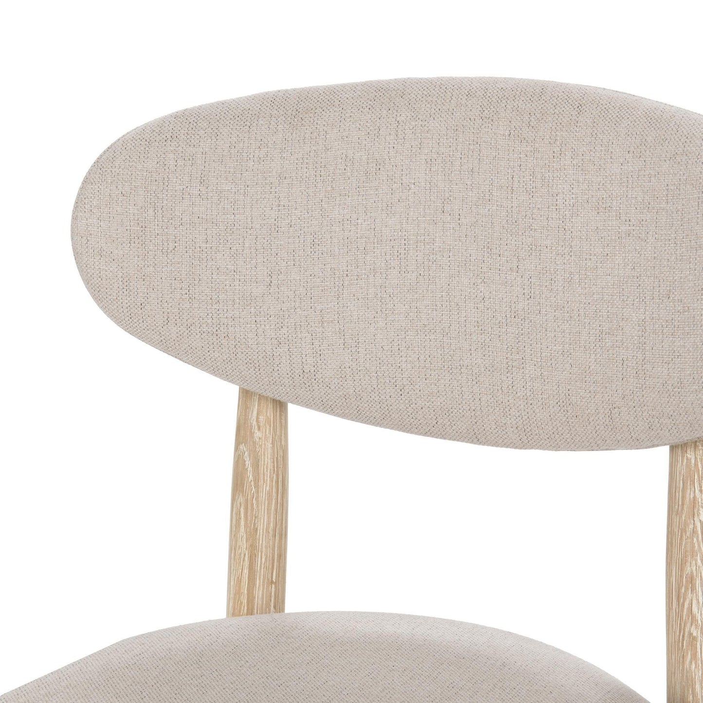 Tiber Upholstered Dining Chair Set of 2 - Cream Washed
