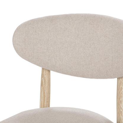 Tiber Upholstered Dining Chair Set of 2 - Cream Washed