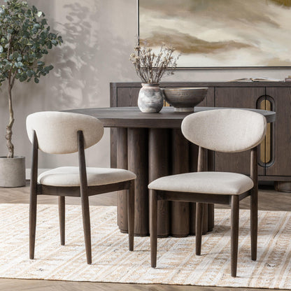Tiber Upholstered Dining Chair Set of 2 - Toasted Brown