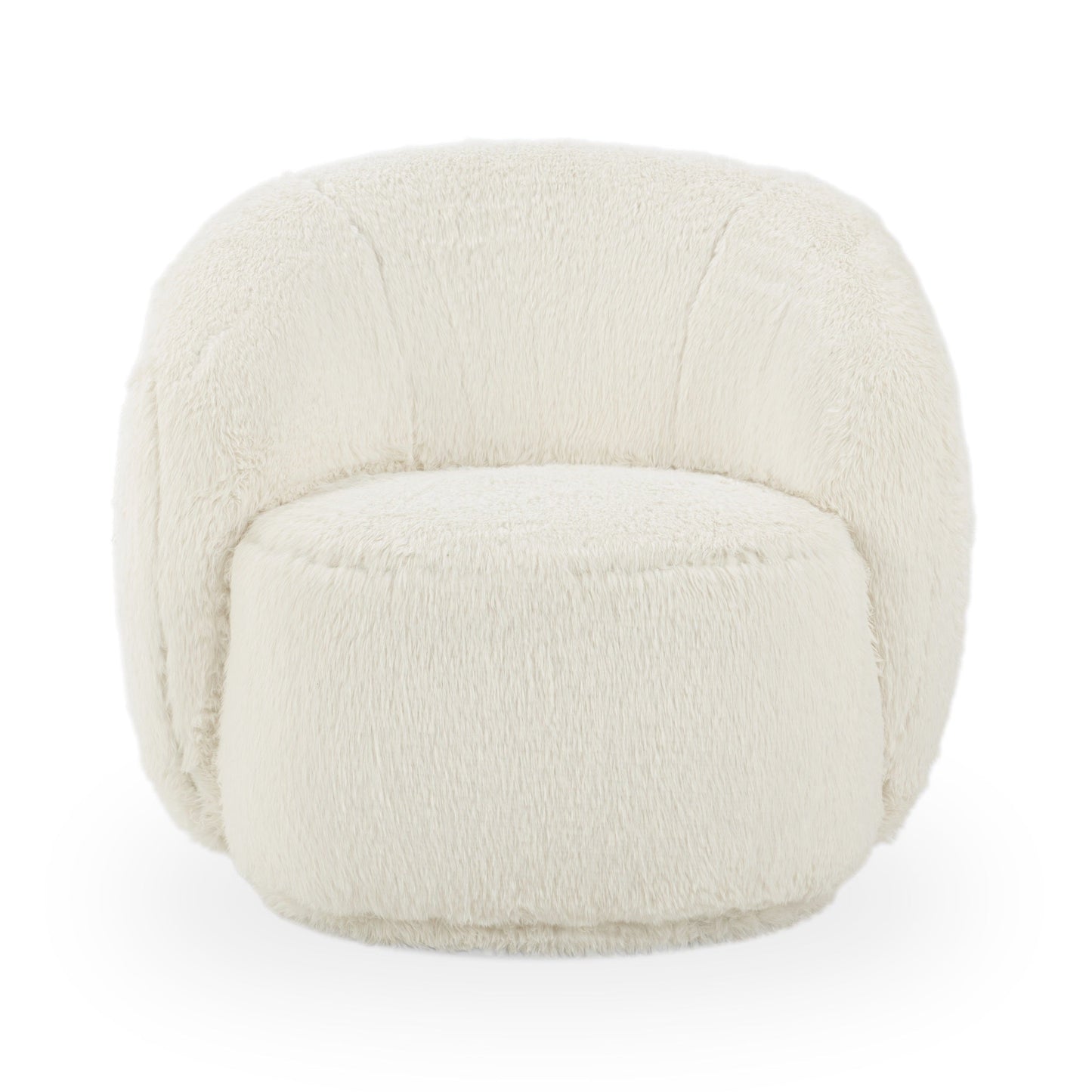 Adley Plush Swivel Chair - Vanilla