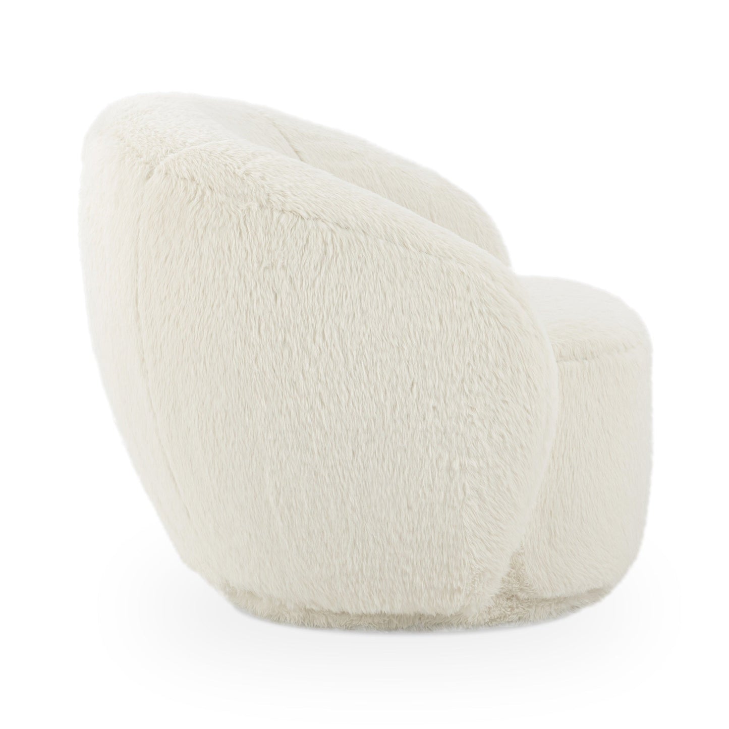 Adley Plush Swivel Chair - Vanilla