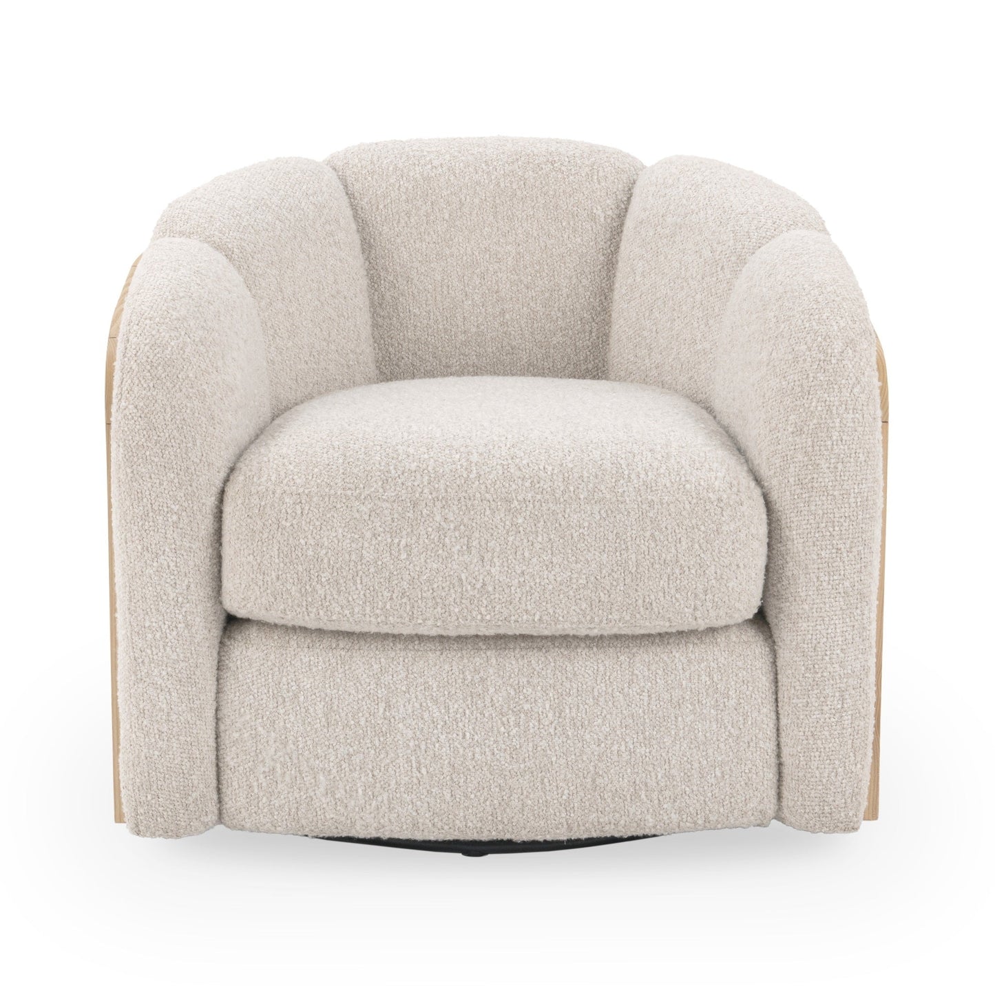 Daisy Upholstered Swivel Chair - Coastal Sand