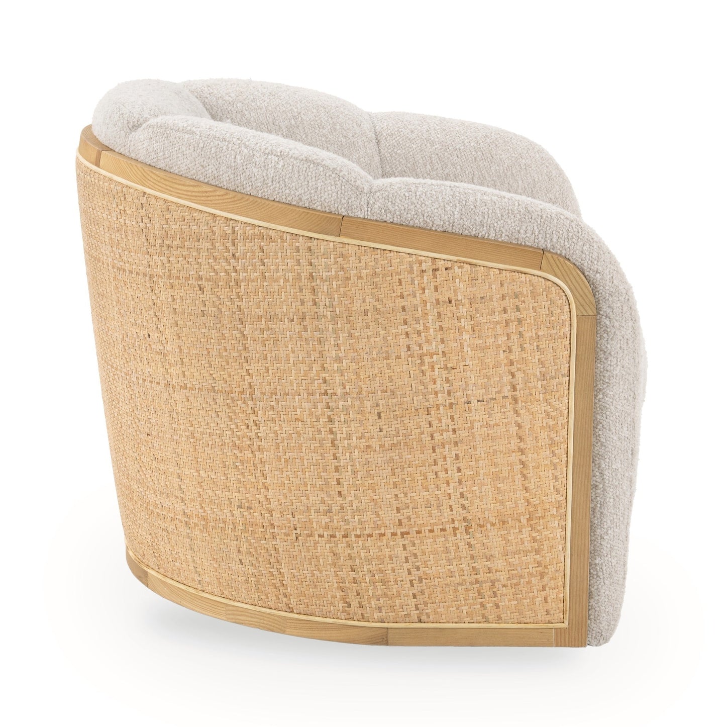 Daisy Upholstered Swivel Chair - Coastal Sand