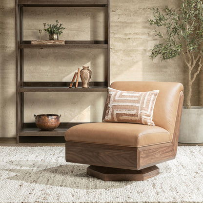 Myla Swivel Accent Chair - Tan