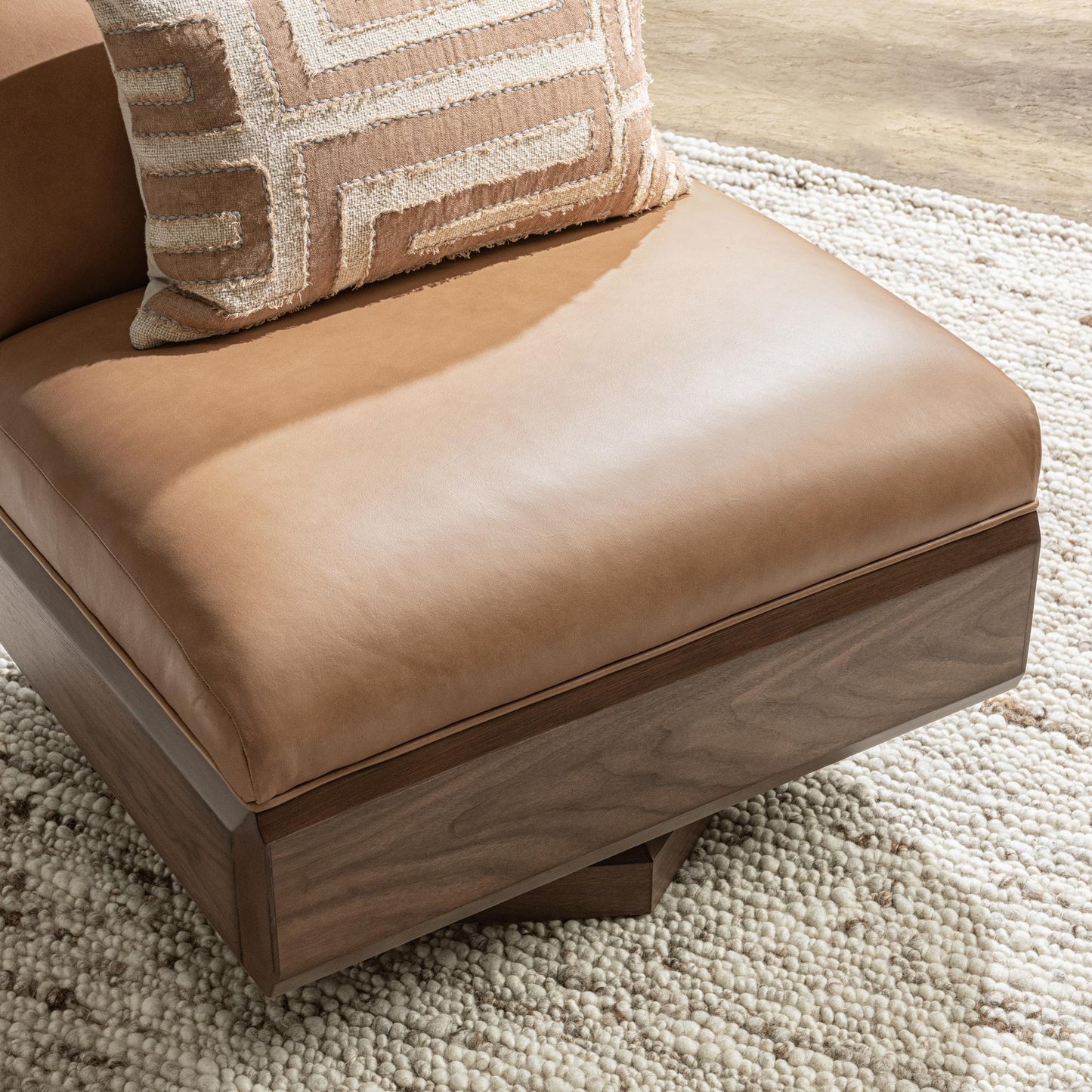 Myla Swivel Accent Chair - Tan