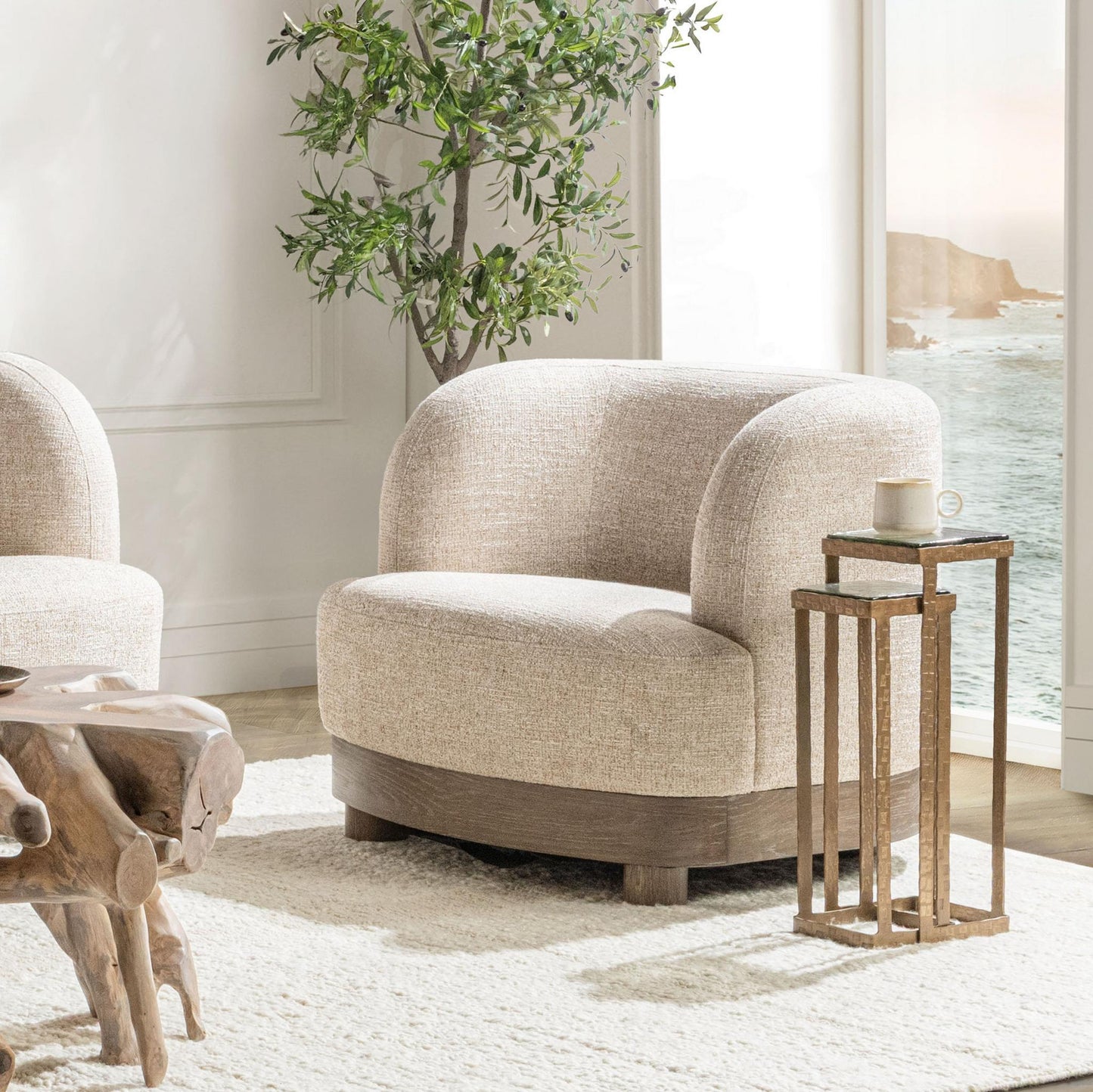 Meera Accent Chair - Latte