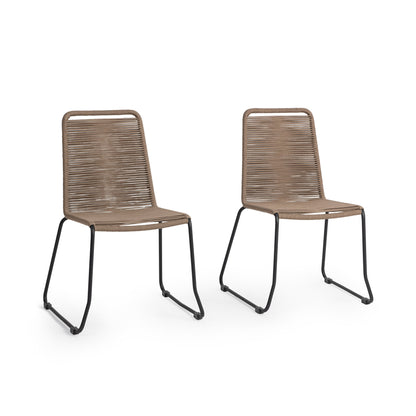 Joslyn Dining Chair Set of 2 - Woven Clay