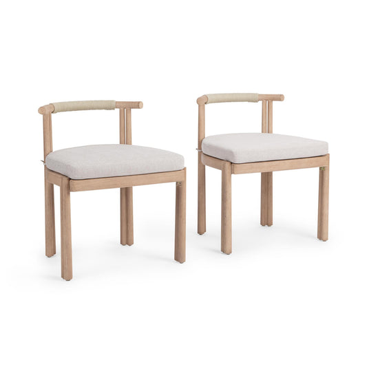 Oliver Outdoor Dining Chair Set of 2 - Butterscotch