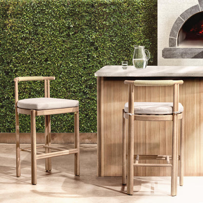 Oliver Outdoor Armless Barstool - Butterscotch