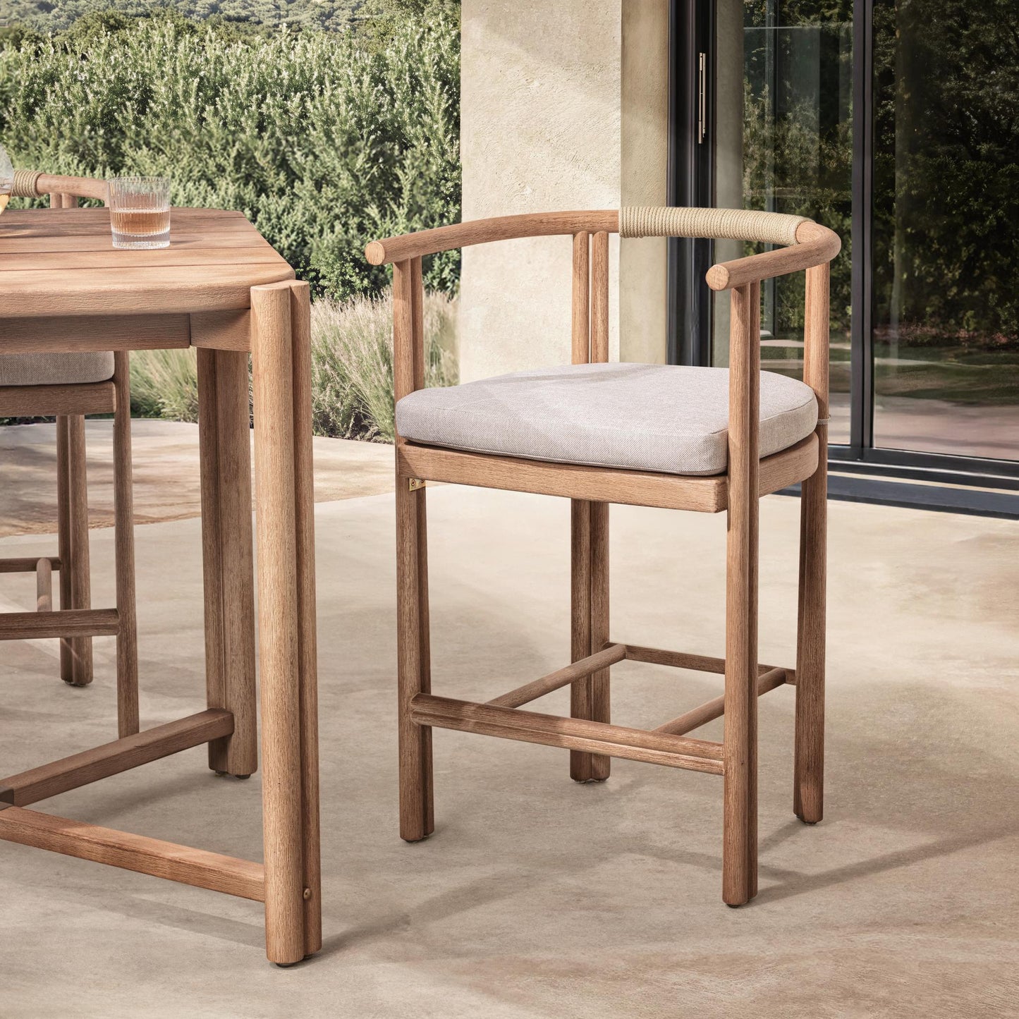 Oliver Outdoor Counter Stool - Butterscotch