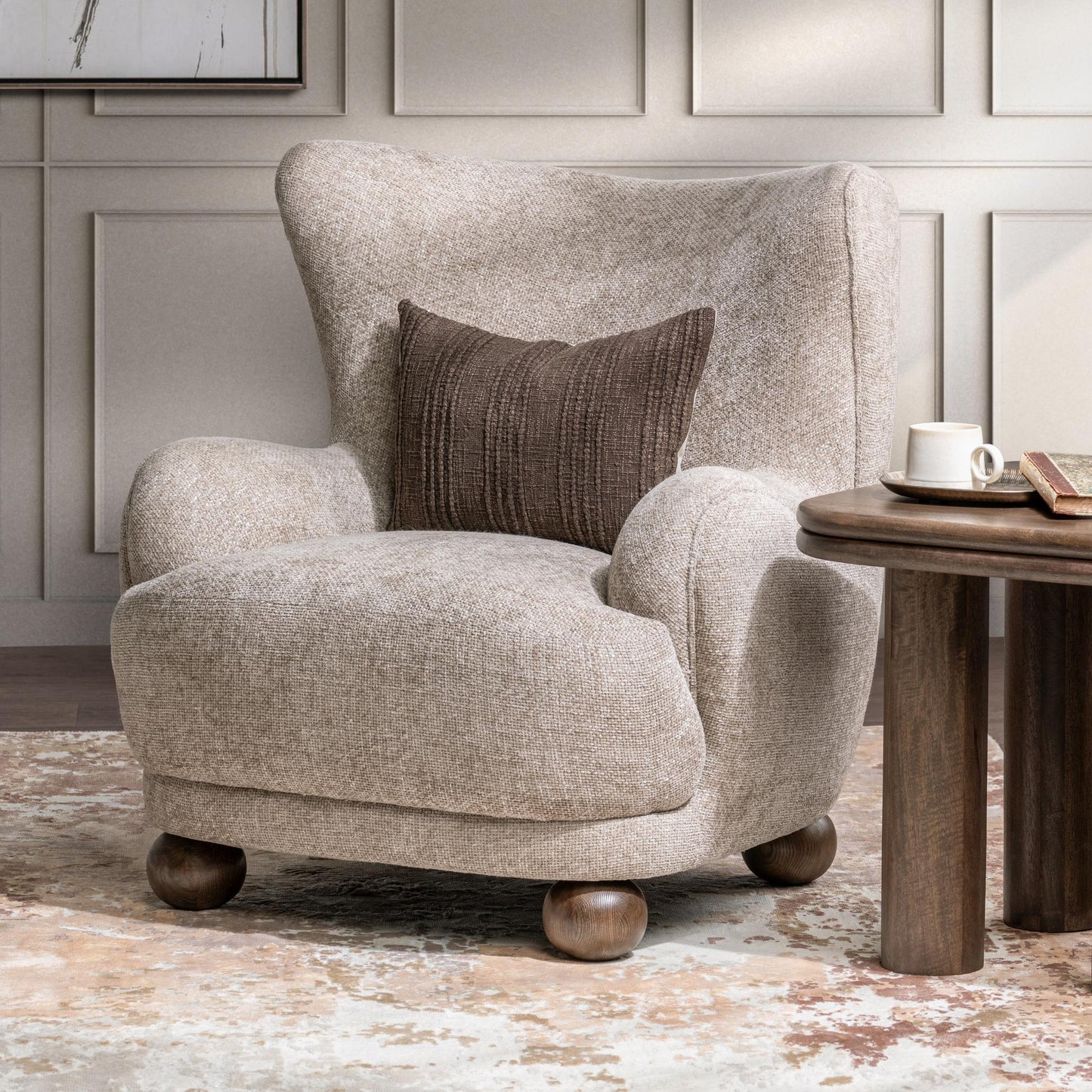 Penelope Accent Chair - Mushroom Taupe