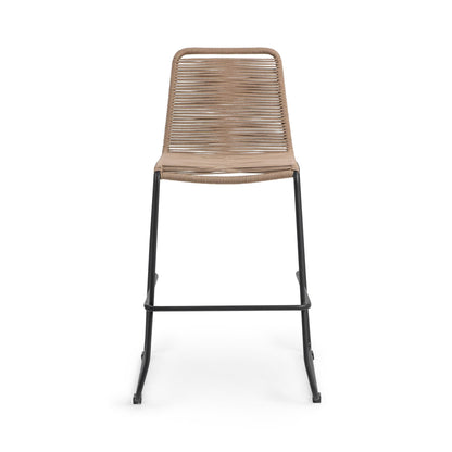 Joslyn Outdoor Bar Stool - Woven Clay