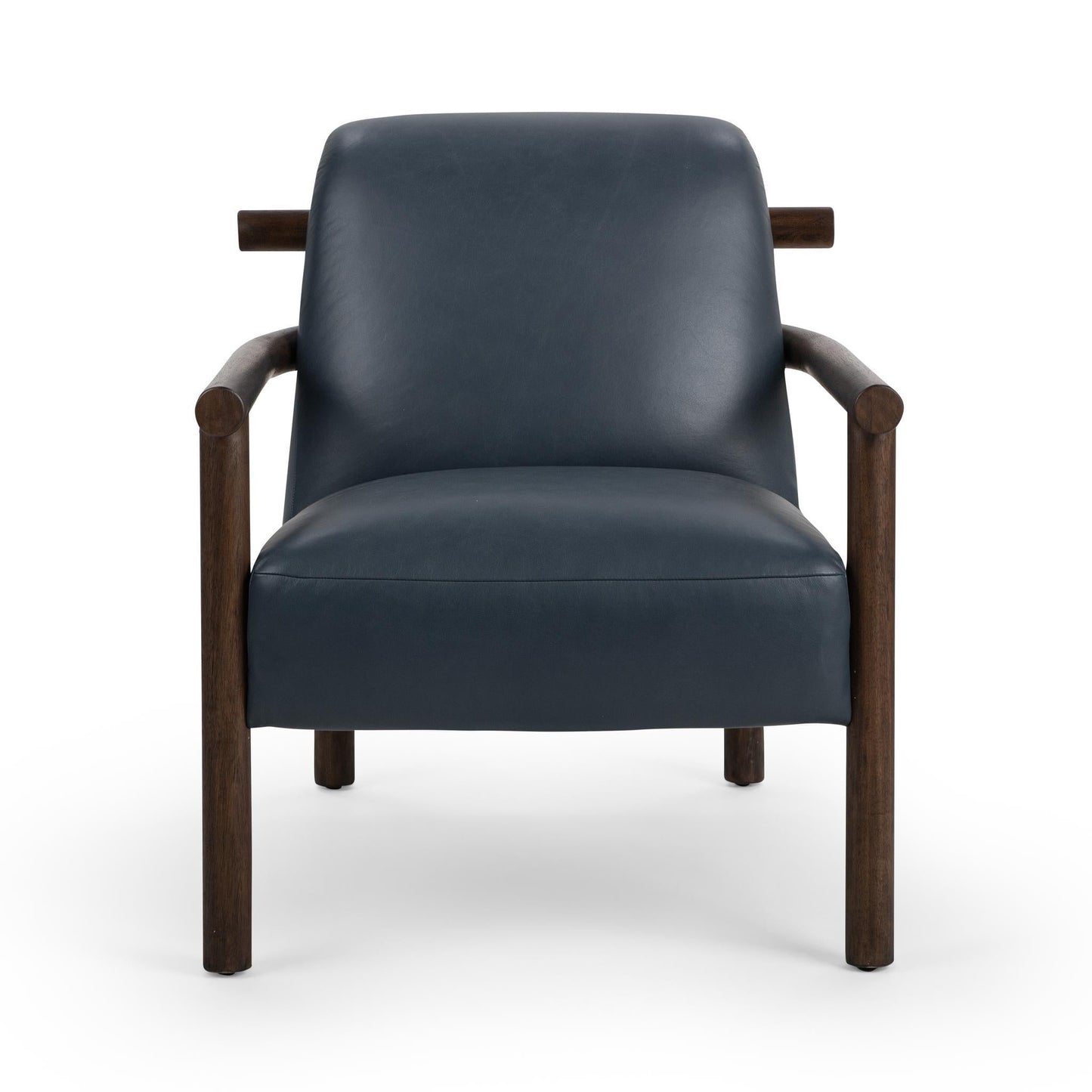 Azoria Leather Accent Chair - Mystic Blue