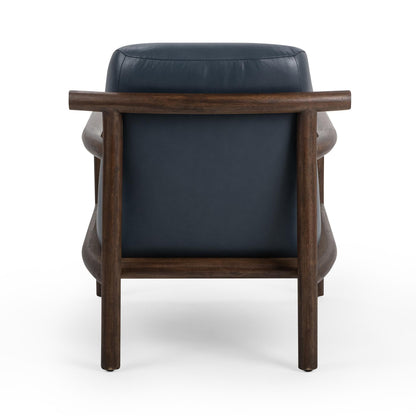 Azoria Leather Accent Chair - Mystic Blue